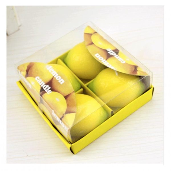 4 X Lemon Candles Set